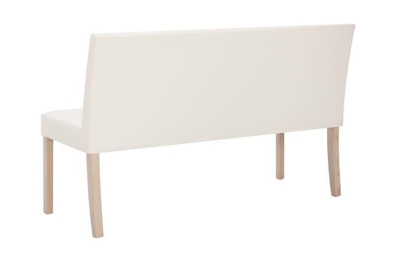 Bænk I Kunstlæder 139,5 Cm Cremefarvet - Creme - Møbler - Stole & lænestole - Bænke