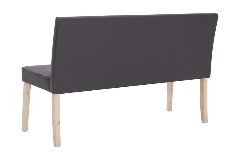 Bænk I Kunstlæder 139,5 Cm Grå - Grå - Møbler - Stole & lænestole - Bænke
