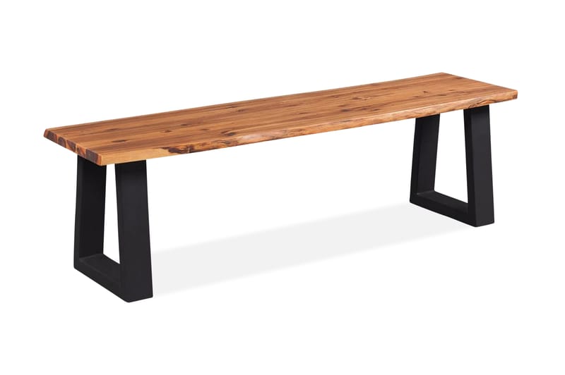 Bænk I Massivt Akacietræ 145 Cm - Brun - Møbler - Stole & lænestole - Bænke - Entrébænk