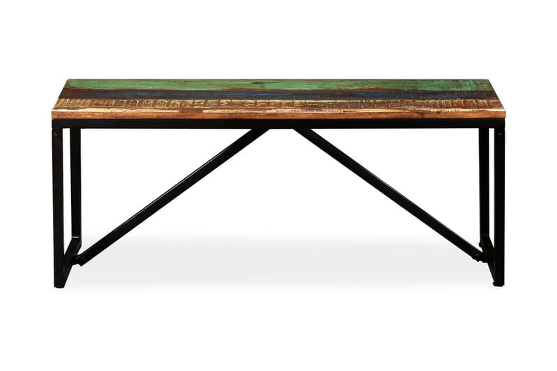 Bænk I Massivt Genbrugstræ 110 X 35 X 45 Cm - Flerfarvet - Møbler - Stole & lænestole - Bænke - Entrébænk