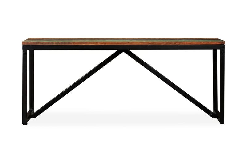 Bænk I Massivt Genbrugstræ 110 X 35 X 45 Cm - Flerfarvet - Møbler - Stole & lænestole - Bænke - Entrébænk