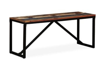 Bænk I Massivt Genbrugstræ 110 X 35 X 45 Cm - Flerfarvet - Møbler - Stole & lænestole - Bænke - Entrébænk