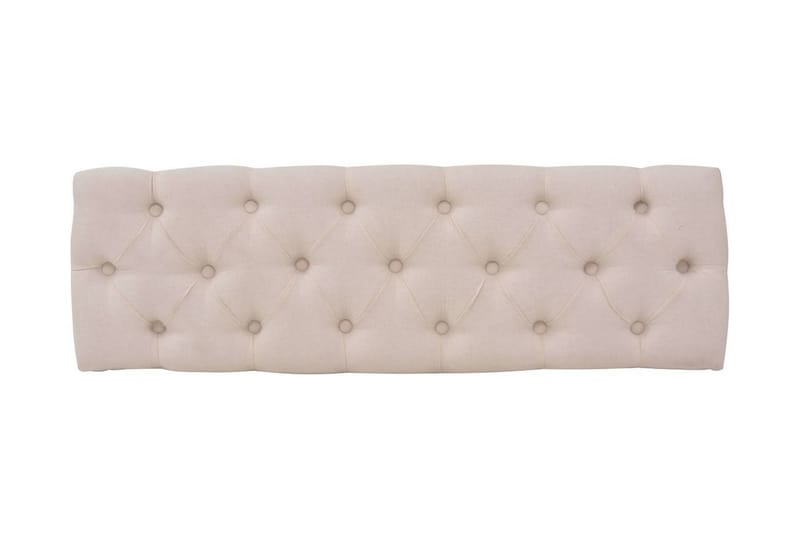 Bænk Lærred Massivt Træ 110 X 38 X 48 Cm Cremehvid - Creme - Møbler - Stole & lænestole - Bænke - Entrébænk