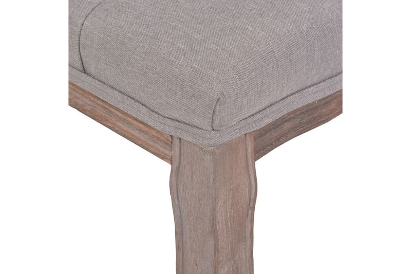 Bænk Lærred Massivt Træ 110 X 38 X 48 Cm Lysegrå - Grå - Møbler - Stole & lænestole - Bænke - Entrébænk