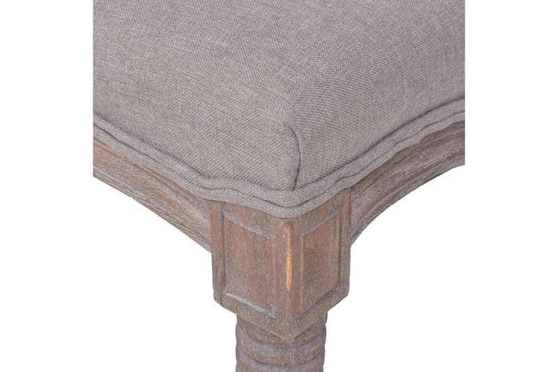 Bænk Lærred Massivt Træ 150 X 40 X 48 Cm Lysegrå - Grå - Møbler - Stole & lænestole - Bænke - Entrébænk