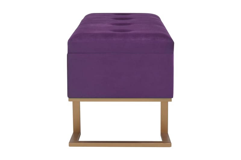 Bænk Med Opbevaringsrum 105 Cm Fløjl Lilla - Violet - Møbler - Stole & lænestole - Bænke - Entrébænk - Entrébænk med opbevaring