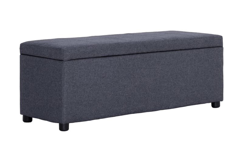 Bænk Med Opbevaringsrum 116 Cm Polyester Mørkegrå - Grå - Møbler - Stole & lænestole - Bænke - Entrébænk - Entrébænk med opbevaring