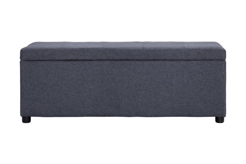 Bænk Med Opbevaringsrum 116 Cm Polyester Mørkegrå - Grå - Møbler - Stole & lænestole - Bænke - Entrébænk - Entrébænk med opbevaring