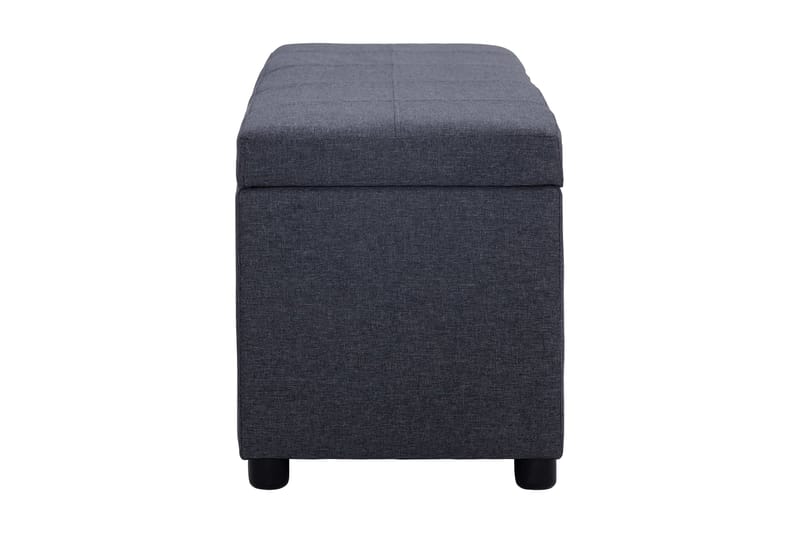 Bænk Med Opbevaringsrum 116 Cm Polyester Mørkegrå - Grå - Møbler - Stole & lænestole - Bænke - Entrébænk - Entrébænk med opbevaring