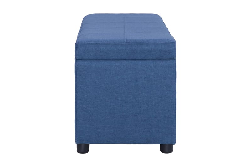 Bænk Med Opbevaringsrum 116 Cm Polyester Blå - Blå - Møbler - Stole & lænestole - Bænke - Entrébænk - Entrébænk med opbevaring
