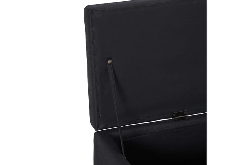 Bænk Med Opbevaringsrum 116 Cm Polyester Sort - Sort - Møbler - Stole & lænestole - Bænke - Entrébænk - Entrébænk med opbevaring