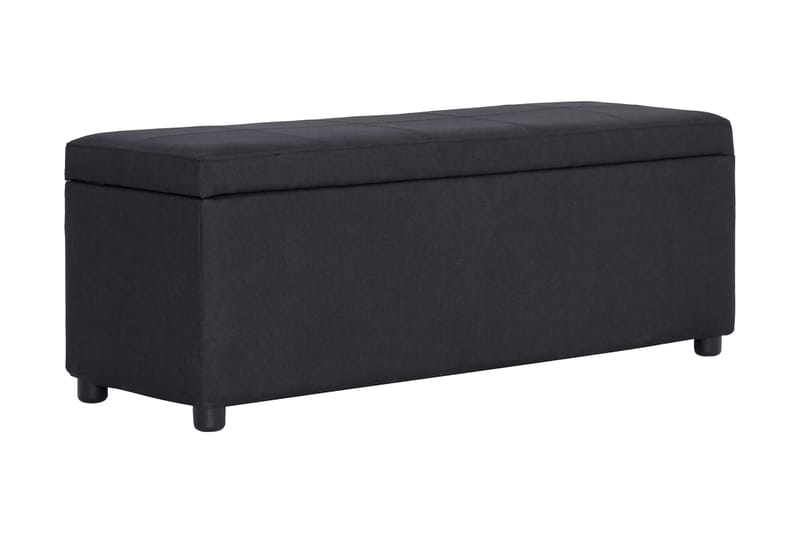 Bænk Med Opbevaringsrum 116 Cm Polyester Sort - Sort - Møbler - Stole & lænestole - Bænke - Entrébænk - Entrébænk med opbevaring