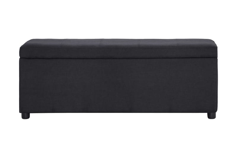 Bænk Med Opbevaringsrum 116 Cm Polyester Sort - Sort - Møbler - Stole & lænestole - Bænke - Entrébænk - Entrébænk med opbevaring