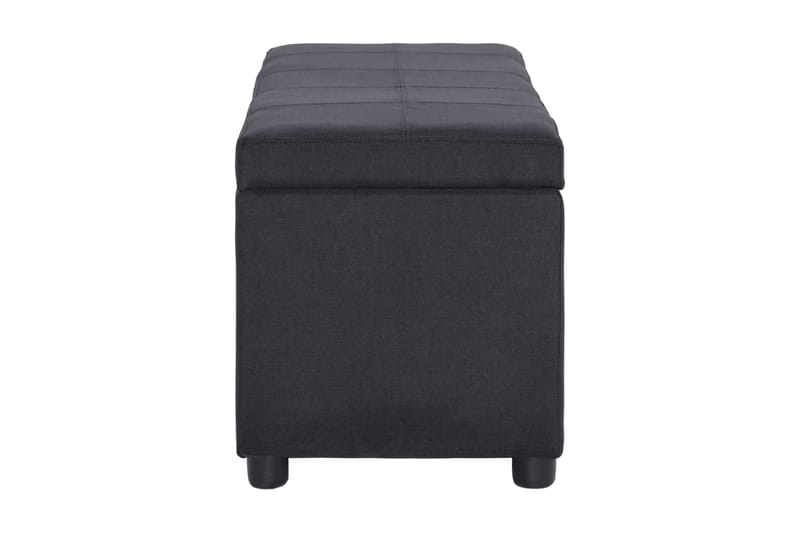 Bænk Med Opbevaringsrum 116 Cm Polyester Sort - Sort - Møbler - Stole & lænestole - Bænke - Entrébænk - Entrébænk med opbevaring