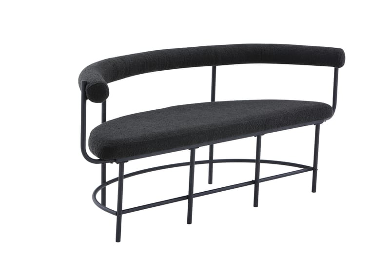 Stallhagen x Josefin Lustig Bænk 165 cm - Sort - Møbler - Stole & lænestole - Bænke - Bænk med ryglæn