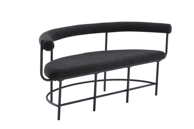 Stallhagen x Josefin Lustig Bænk 165 cm - Sort - Møbler - Stole & lænestole - Bænke - Bænk med ryglæn