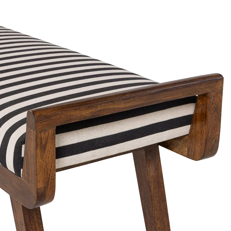 Bænk Valo 157 cm - Sort/Hvid - Møbler - Stole & lænestole - Bænke - Entrébænk