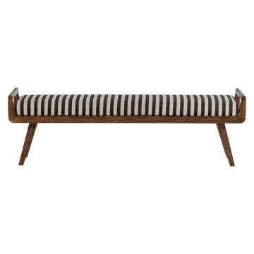 Bænk Valo 157 cm - Sort/Hvid - Møbler - Stole & lænestole - Bænke - Entrébænk