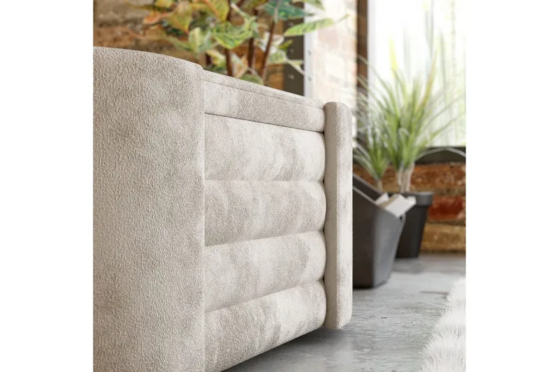 Bænk Veyaa Bokscreme - Cremevhid - Møbler - Stole & lænestole - Taburet & skammel - Puf - Opredelig puf