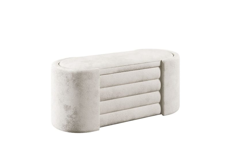 Bænk Veyaa Bokscreme - Cremevhid - Møbler - Stole & lænestole - Taburet & skammel - Puf - Opredelig puf