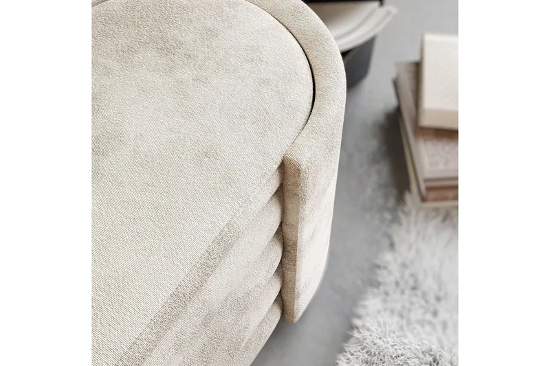 Bænk Veyaa Bokscreme - Cremevhid - Møbler - Stole & lænestole - Taburet & skammel - Puf - Opredelig puf