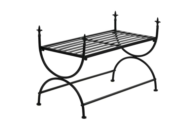 Bænk Vintagestil Metal 83 X 42 X 55 Cm Sort - Sort - Møbler - Stole & lænestole - Bænke - Entrébænk