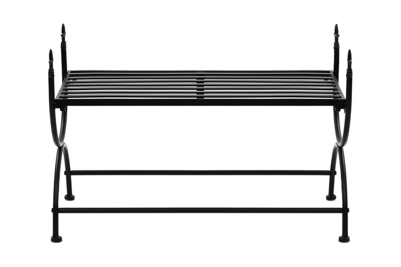 Bænk Vintagestil Metal 83 X 42 X 55 Cm Sort - Sort - Møbler - Stole & lænestole - Bænke - Entrébænk