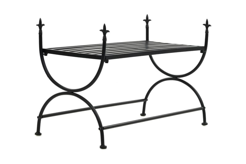 Bænk Vintagestil Metal 83 X 42 X 55 Cm Sort - Sort - Møbler - Stole & lænestole - Bænke - Entrébænk