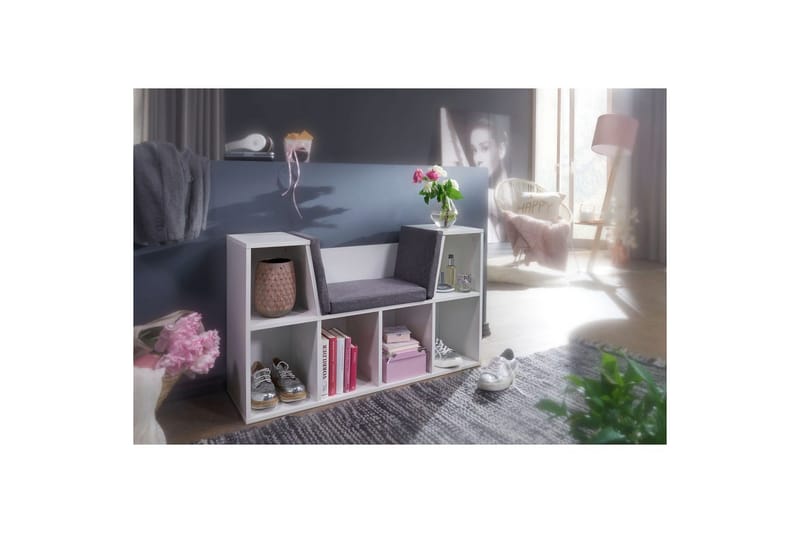 Bænk Wohnling Melaminbelagt spånplade Polstrede siddeplads Opbevaringsplads Moderne - Møbler - Stole & lænestole - Bænke