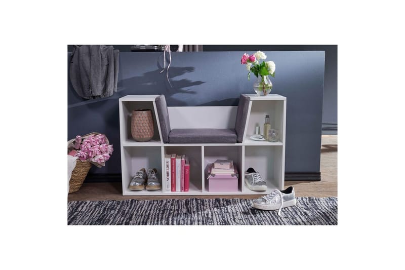 Bænk Wohnling Melaminbelagt spånplade Polstrede siddeplads Opbevaringsplads Moderne - Møbler - Stole & lænestole - Bænke