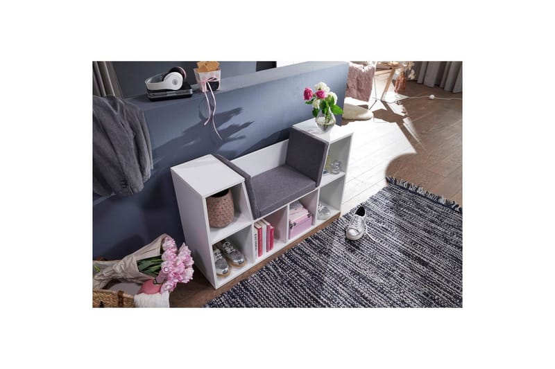 Bænk Wohnling Melaminbelagt spånplade Polstrede siddeplads Opbevaringsplads Moderne - Møbler - Stole & lænestole - Bænke