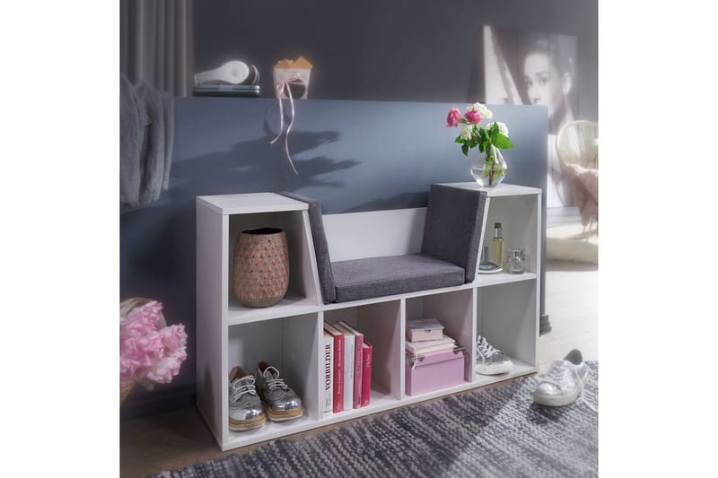 Bænk Wohnling Melaminbelagt spånplade Polstrede siddeplads Opbevaringsplads Moderne - Møbler - Stole & lænestole - Bænke