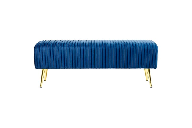 Bænk Paterson Blå/guld - Blå/guld - Møbler - Stole & lænestole - Bænke - Entrébænk