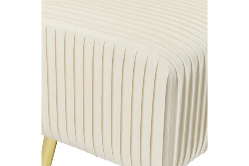 Bænk Paterson Hvid/guld - Hvid/guld - Møbler - Stole & lænestole - Bænke - Entrébænk