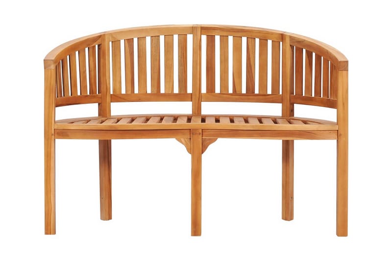 bananbænk 120 cm massivt teaktræ - Brun - Møbler - Stole & lænestole - Bænke