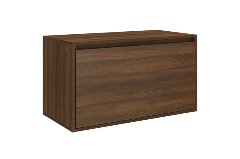 beBasic entrÃ©bænk 80x40x45 cm konstrueret træ brun egetræsfarve - Brun - Møbler - Stole & lænestole - Bænke - Skohylde med bænk