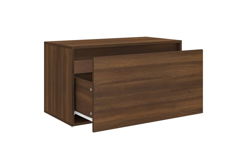 beBasic entrÃ©bænk 80x40x45 cm konstrueret træ brun egetræsfarve - Brun - Møbler - Stole & lænestole - Bænke - Skohylde med bænk