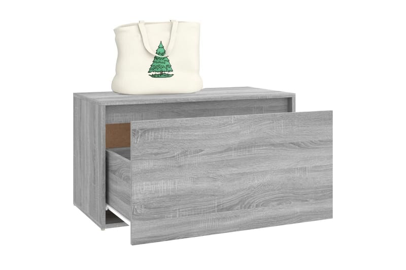 beBasic entrÃ©bænk 80x40x45 cm konstrueret træ grå sonoma-eg - GrÃ¥ - Møbler - Stole & lænestole - Bænke - Skohylde med bænk