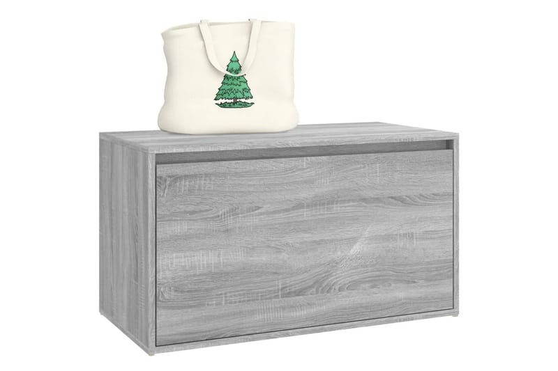 beBasic entrÃ©bænk 80x40x45 cm konstrueret træ grå sonoma-eg - GrÃ¥ - Møbler - Stole & lænestole - Bænke - Skohylde med bænk
