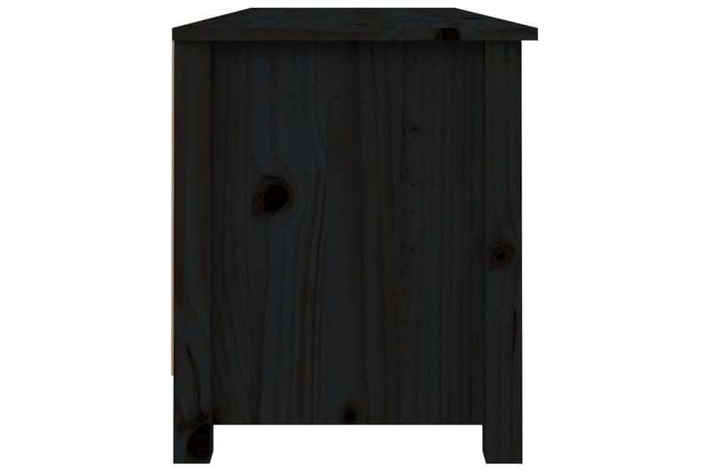 beBasic skobænk 110x38x45,5 cm massivt fyrretræ sort - Sort - Entréopbevaring - Skohylde med bænk