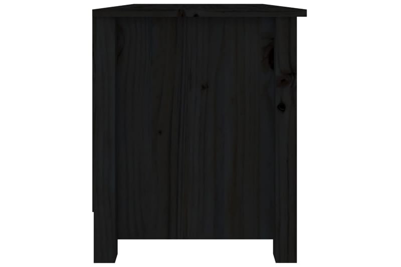 beBasic skobænk 70x38x45,5 cm massivt fyrretræ sort - Sort - Møbler - Stole & lænestole - Bænke - Skohylde med bænk