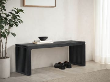 Belora Bænk 120 cm i massivt træ - Dyb sort - Møbler - Stole & lænestole - Bænke - Entrébænk