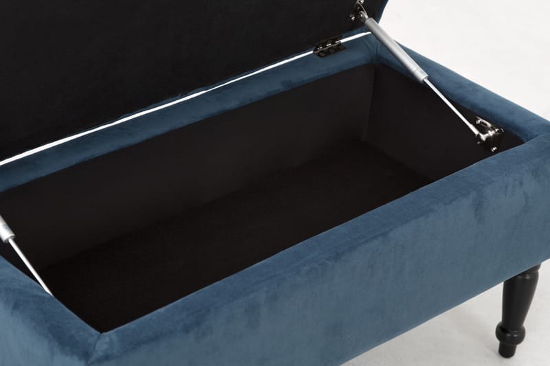 Bodiam Bænk 80 cm - Mørkeblå - Entrébænk med opbevaring - Bænk med opbevaring - Opbevaringsbænk - Entrébænk - Bænke