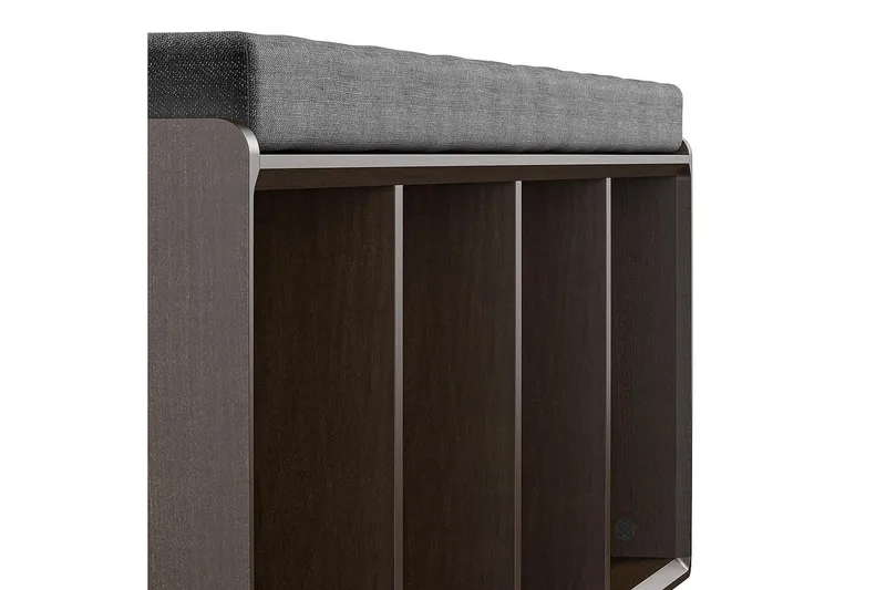 Brittany Bænk 118 cm Brun - Novogratz - Møbler - Stole & lænestole - Bænke - Entrébænk - Entrébænk med opbevaring