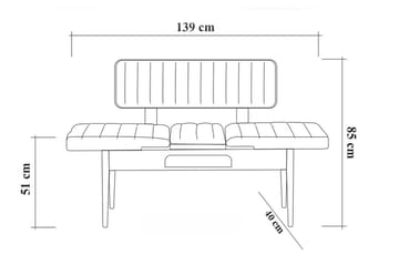 Corralez Bænk 85 cm - Træ/natur/Grøn - Møbler - Stole & lænestole - Bænke
