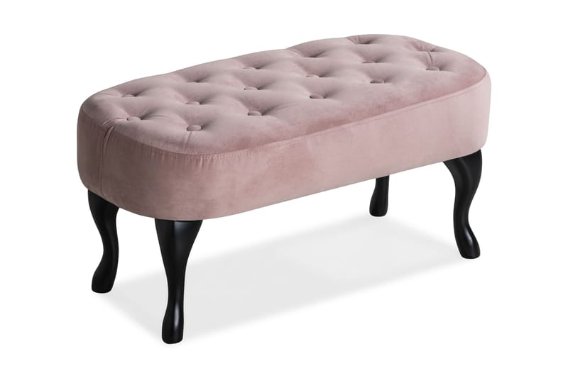 Dahlia Bænk - Lys Rosa Velour - Møbler - Stole & lænestole - Bænke - Entrébænk