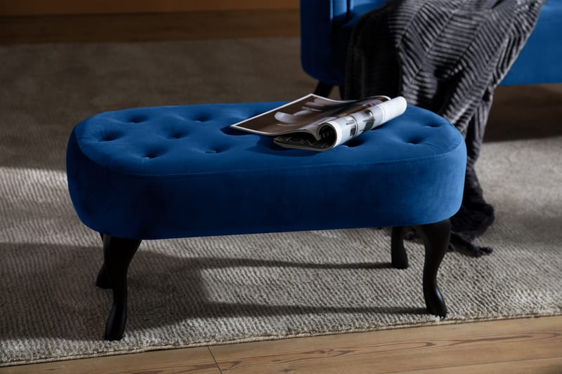 Dahlia Bænk Velour - Blå - Møbler - Stole & lænestole - Bænke - Entrébænk