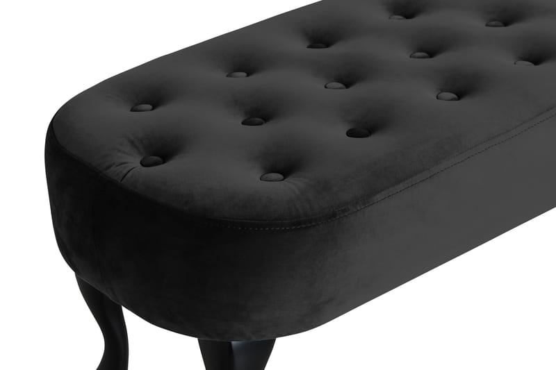 Dahlia Bænk Velour - Sort - Møbler - Stole & lænestole - Bænke - Entrébænk