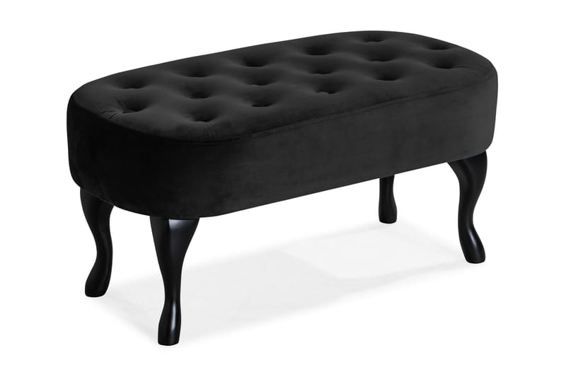 Dahlia Bænk Velour - Sort - Møbler - Stole & lænestole - Bænke - Entrébænk