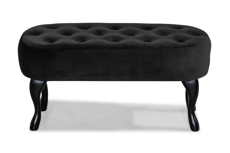 Dahlia Bænk Velour - Sort - Møbler - Stole & lænestole - Bænke - Entrébænk